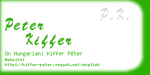 peter kiffer business card